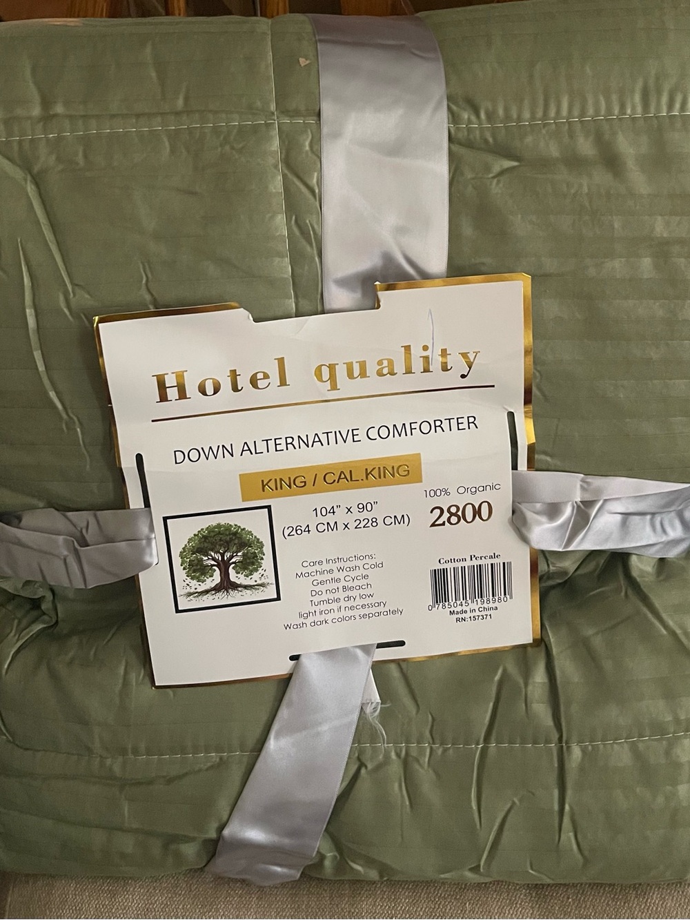 Hotel Quality Down Alternative Comforter - Sage Green - King/Cal King